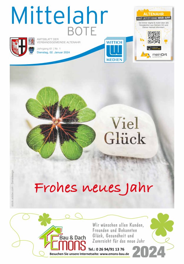 Mittelahr Bote Titelblatt 01/2024