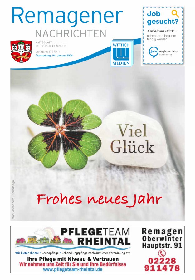 Remagener Nachrichten Titelblatt 01/2024