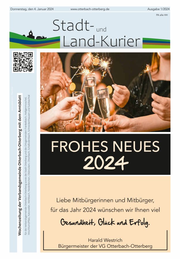 Stadt- und Land-Kurier Otterbach-Otterberg Titelblatt 01/2024