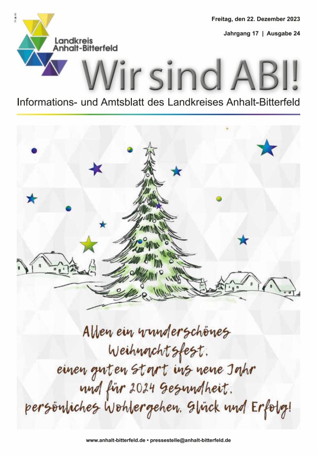 Informations- und Amtsblatt des LK Anhalt-Bitterfeld Titelblatt 24/2023