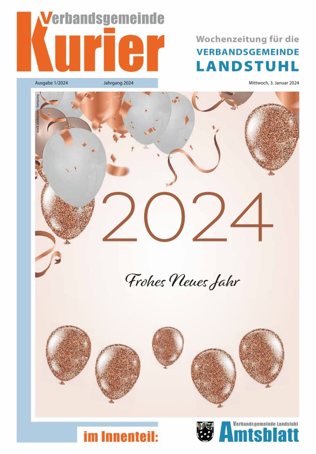 Verbandsgemeinde Kurier Landstuhl Titelblatt 01/2024