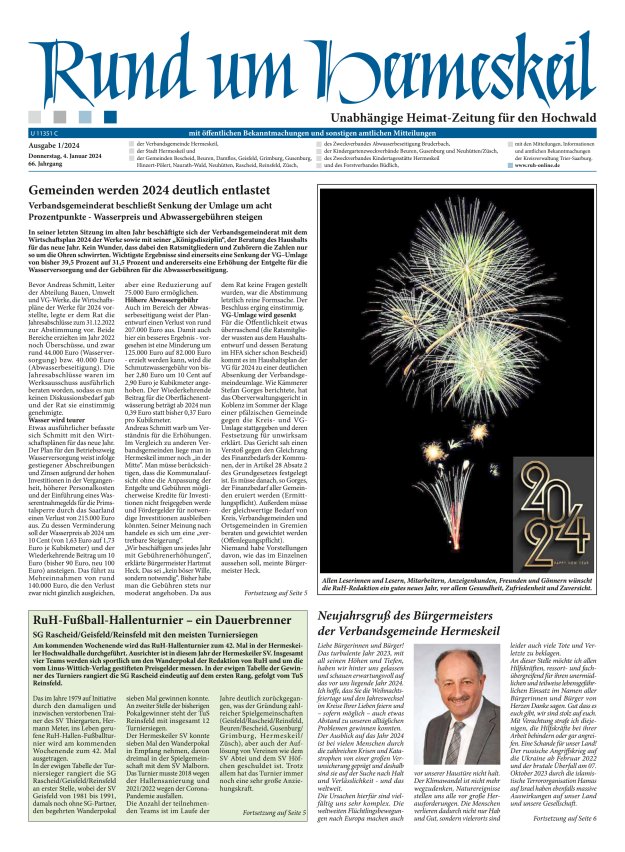 Rund um Hermeskeil Titelblatt 01/2024