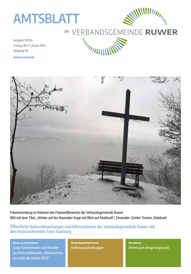Amtsblatt VG Ruwer Titelblatt 01/2024