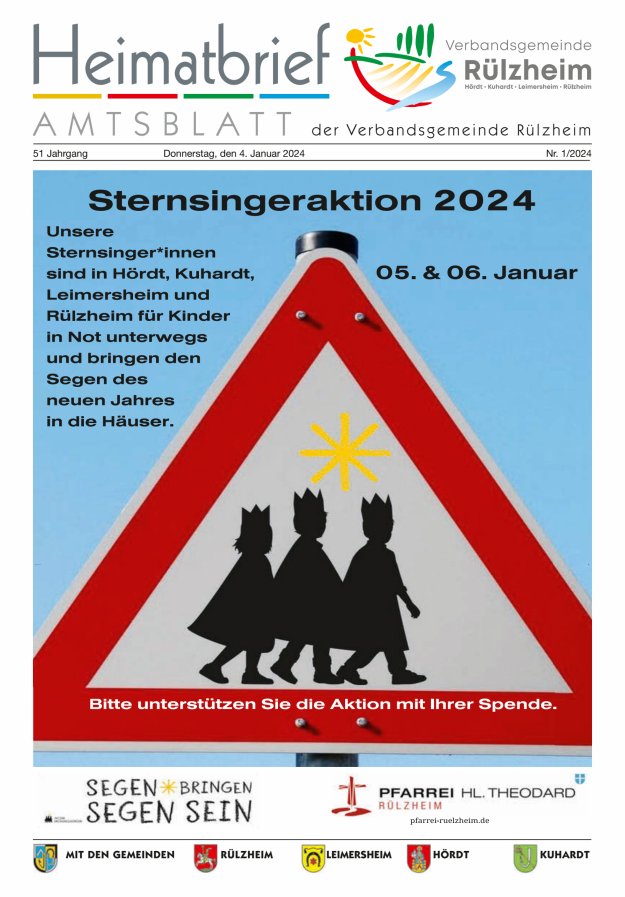 Heimatbrief VG Rülzheim Titelblatt 01/2024