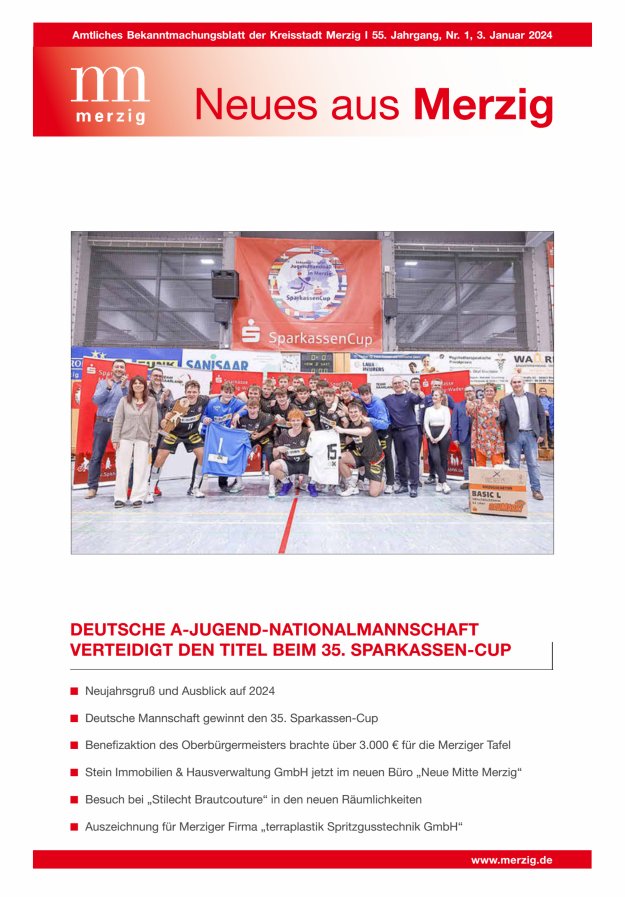 Neues aus Merzig Titelblatt 01/2024