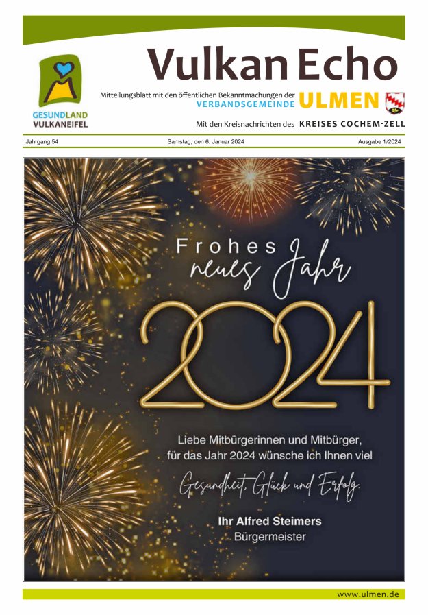 Vulkan Echo VG Ulmen Titelblatt 01/2024