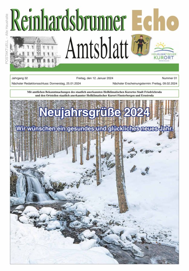 Reinhardsbrunner Echo Titelblatt 01/2024
