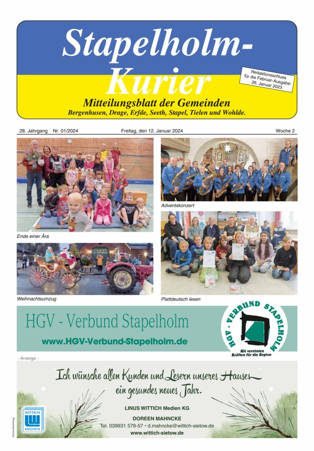 Stapelholm-Kurier Titelblatt 01/2024