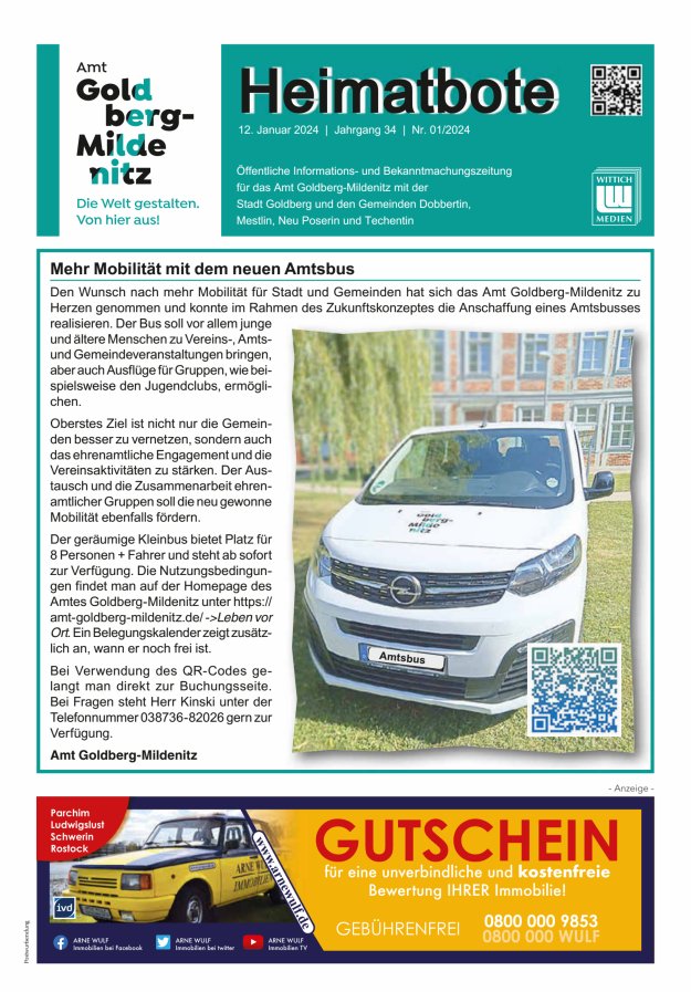 Heimatbote Titelblatt 01/2024