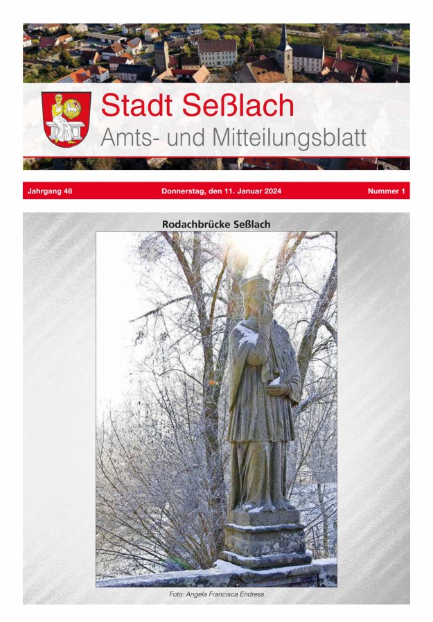 Amts- und Mitteilungsblatt Stadt Seßlach Titelblatt 01/2024