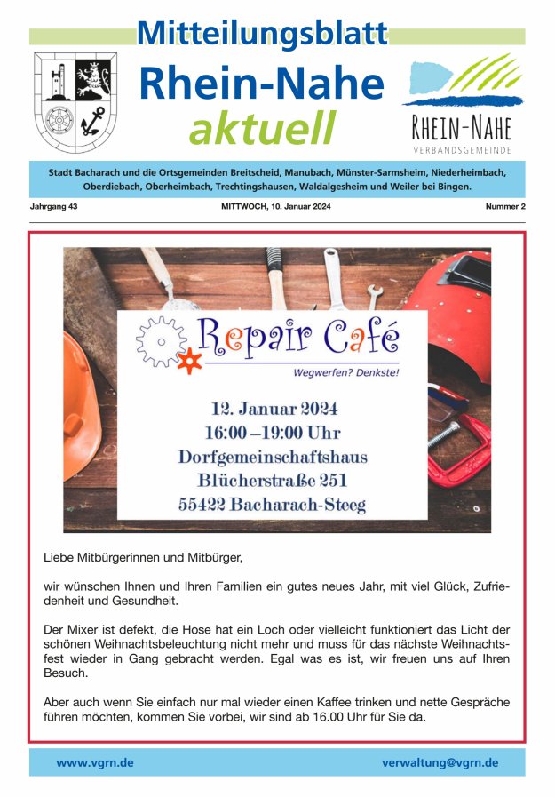 Rhein-Nahe aktuell Titelblatt 02/2024