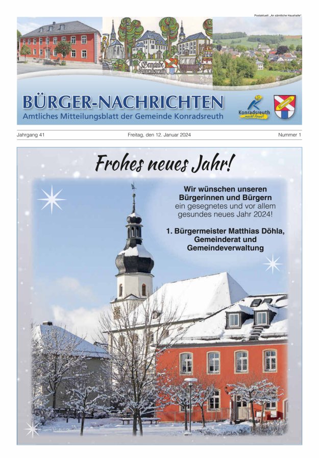 Bürger-Nachrichten Titelblatt 01/2024