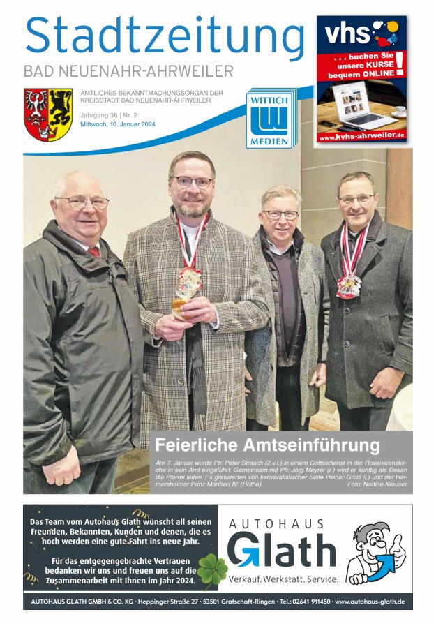 Stadtzeitung Bad Neuenahr-Ahrweiler Titelblatt 02/2024