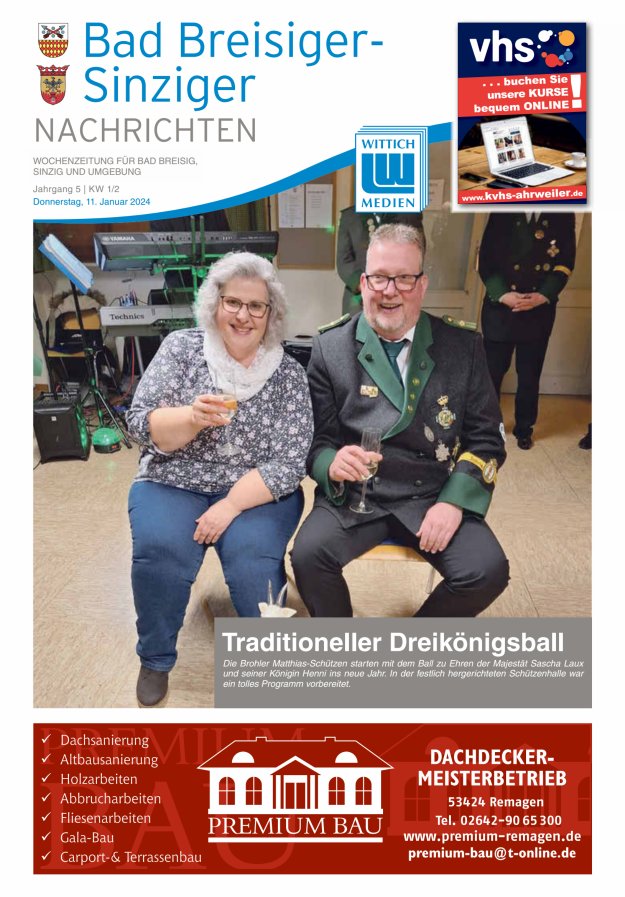 Bad Breisiger-Sinziger Nachrichten Titelblatt 02/2024