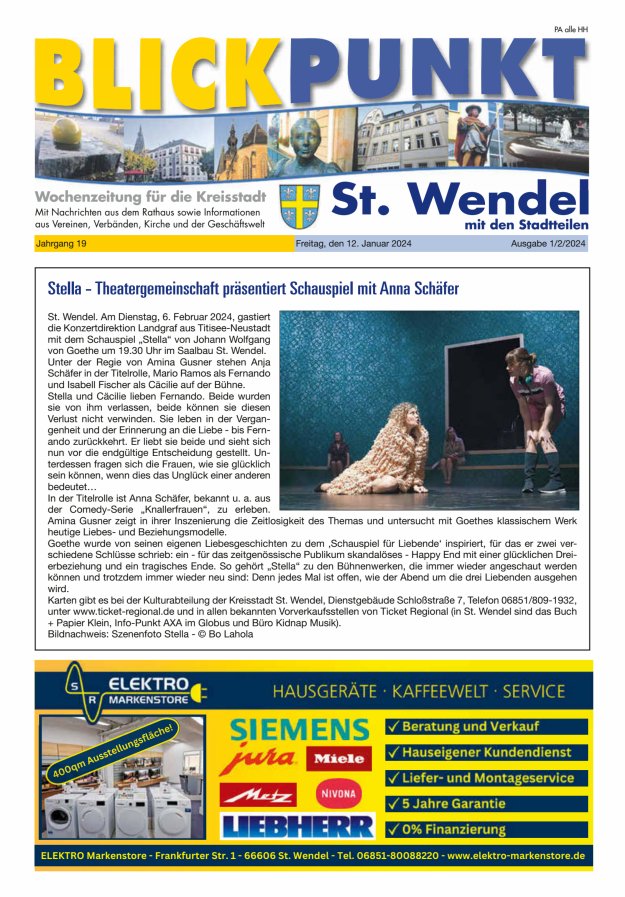 Blickpunkt St Wendel Titelblatt 01/2024