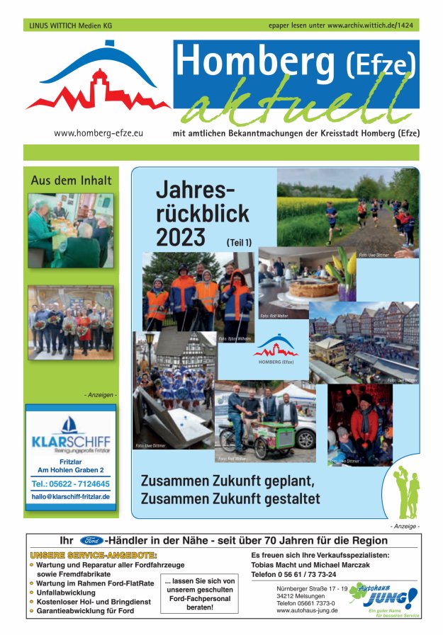 Homberg Efze aktuell Titelblatt 02/2024