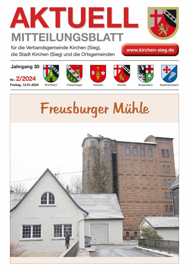 Aktuell - Mitteilungsblatt für die VG Kirchen (Sieg) Titelblatt 02/2024
