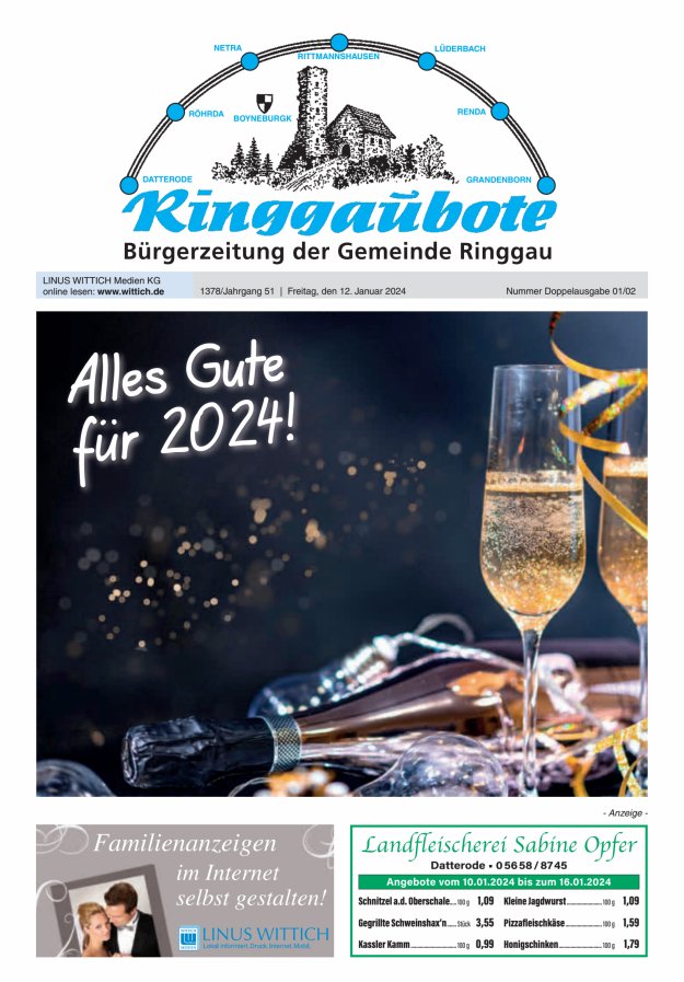 Ringgaubote Titelblatt 02/2024