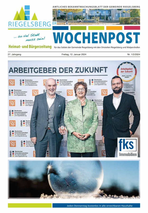 Riegelsberger Wochenpost Titelblatt 01/2024