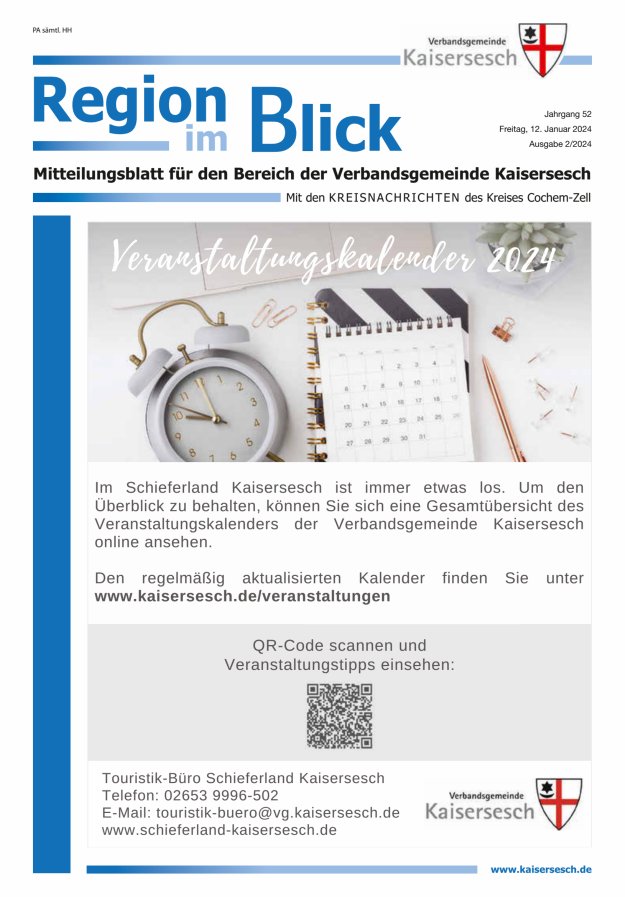 Region im Blick VG Kaisersesch Titelblatt 02/2024