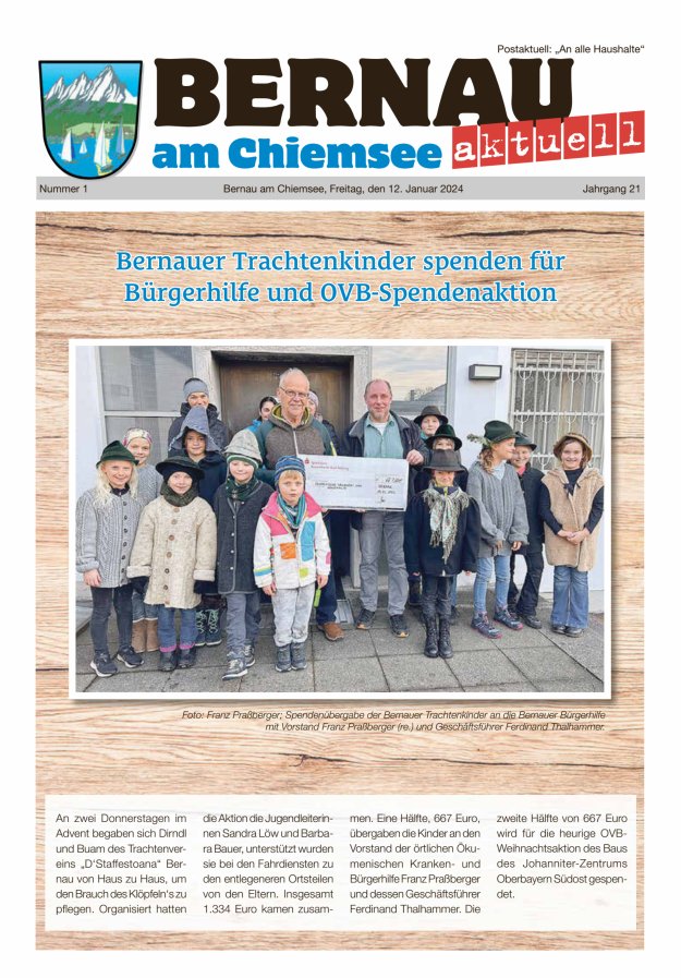 Bernau Aktuell Titelblatt 01/2024