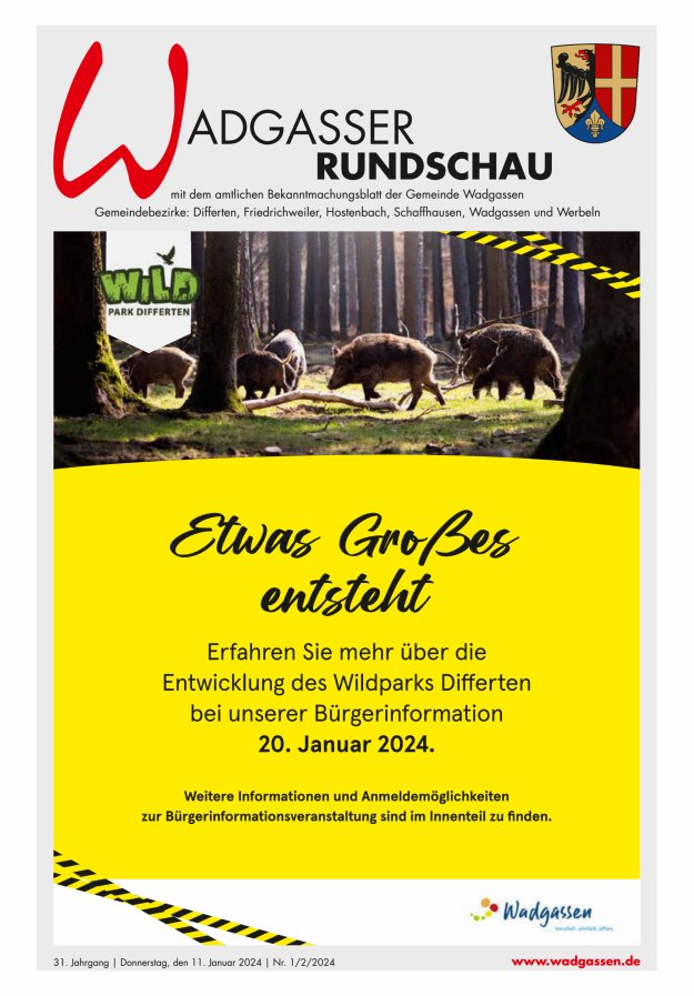 Wadgasser Rundschau Titelblatt 01/2024