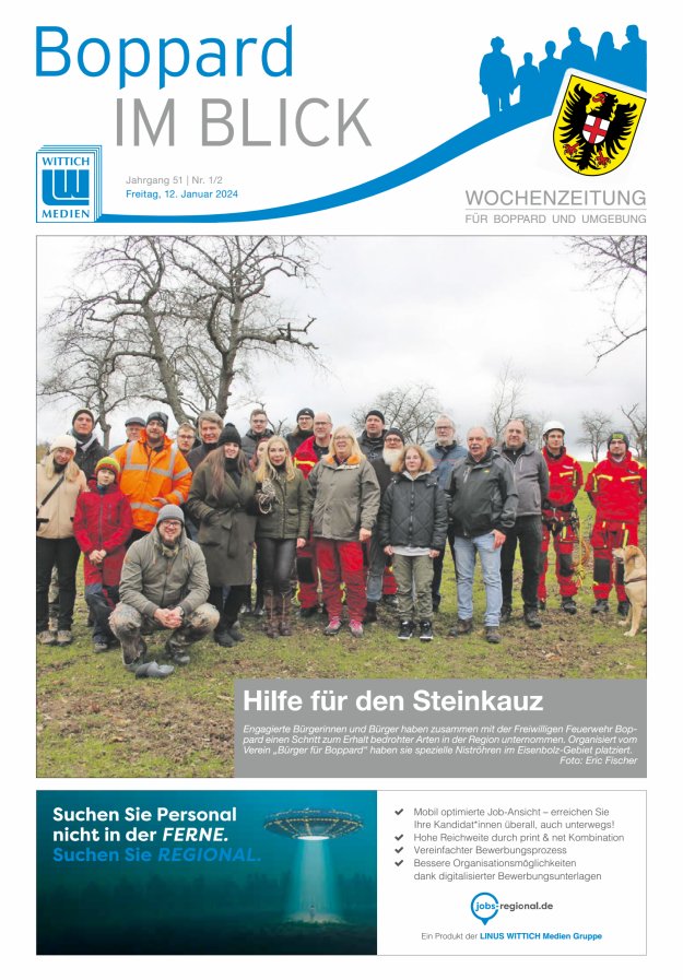 Boppard im Blick - Heimatzeitung für die Stadt Boppard Titelblatt 02/2024