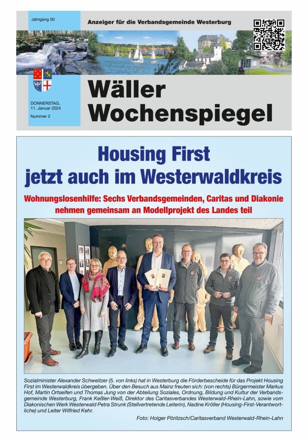 Wäller Wochenspiegel - Anzeiger für die Verbandsgemeinde Westerburg Titelblatt 02/2024