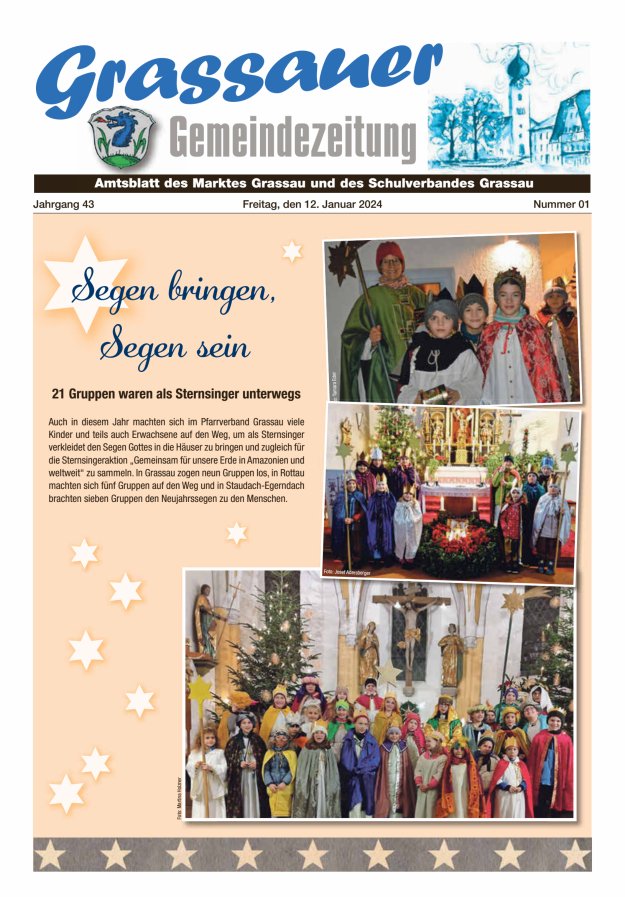 Grassauer Gemeindezeitung Titelblatt 01/2024