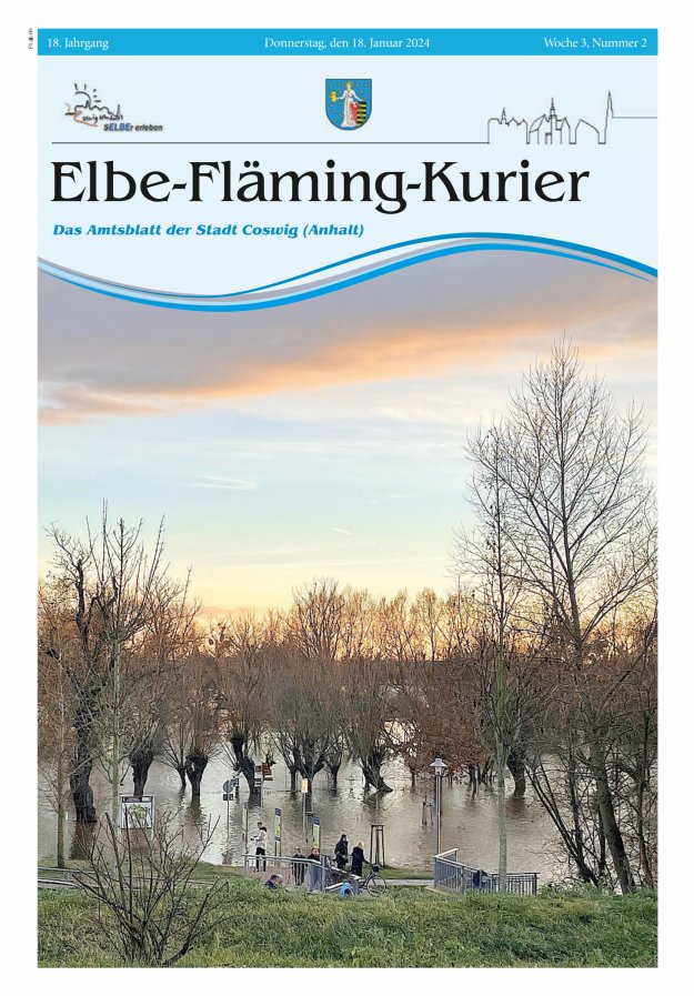 Elbe-Fläming-Kurier Das Amtsblatt der Stadt Coswig (Anhalt) Titelblatt 02/2024