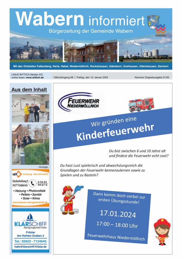 Wabern informiert Titelblatt 02/2024