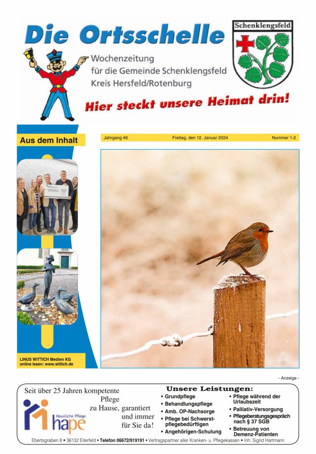 Die Ortsschelle Titelblatt 02/2024
