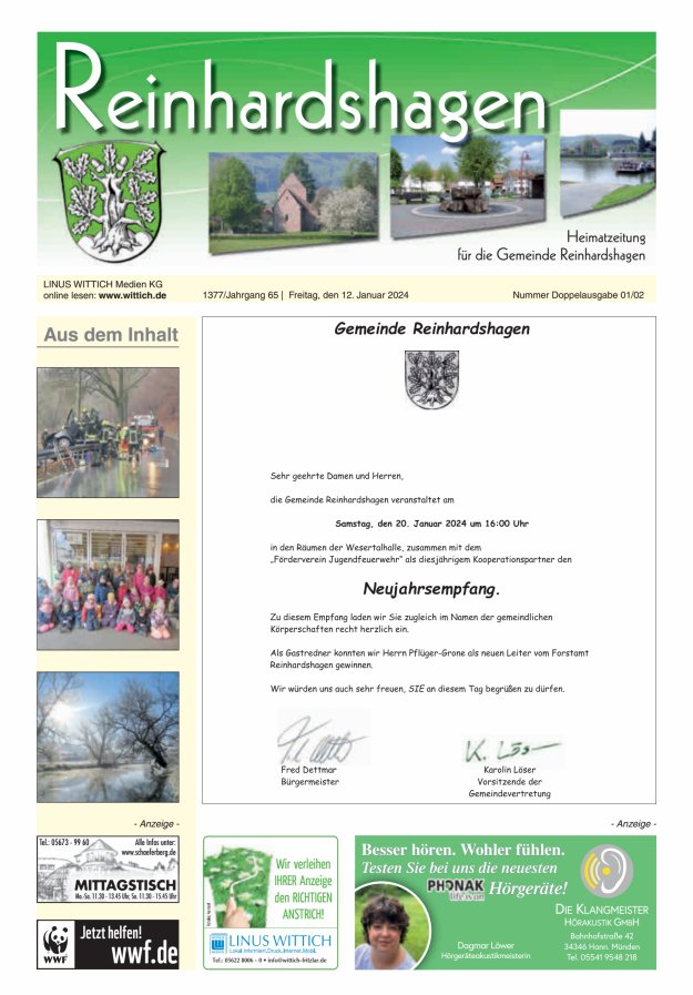 Unser Blättchen Titelblatt 02/2024