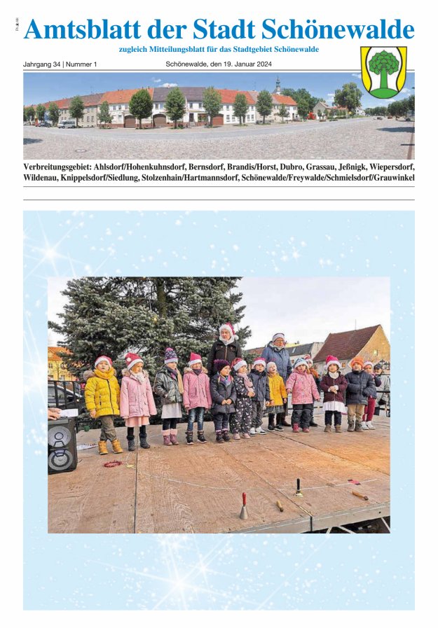 Amtsblatt der Stadt Schönewalde - Mitteilungsblatt für das Stadtgebiet Titelblatt 01/2024