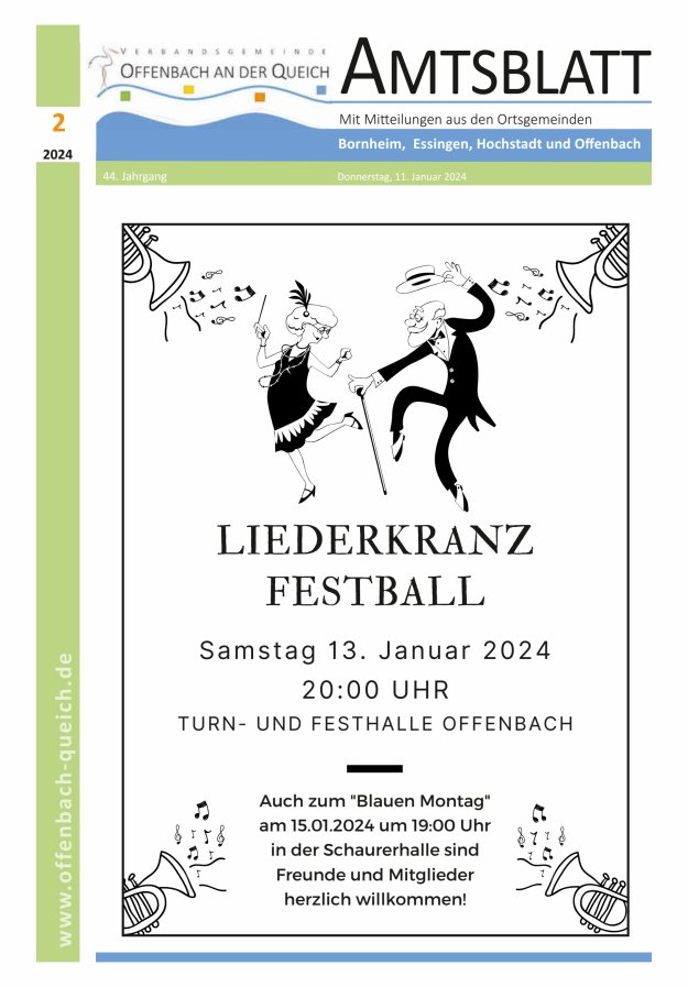 Amtsblatt VG Offenbach an der Queich Titelblatt 02/2024
