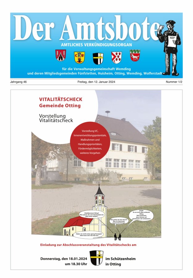 Der Amtsbote - Wemding Verwaltungsgemeinschaft Titelblatt 01/2024