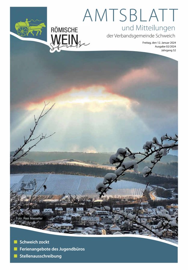 Amtsblatt VG Schweich Titelblatt 02/2024