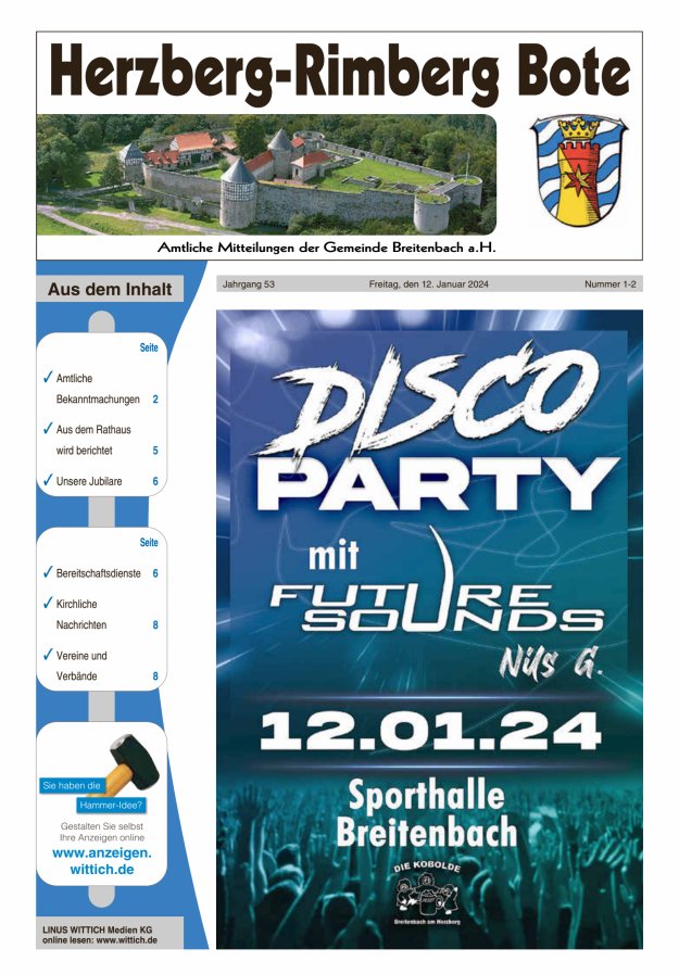 Herzberg-Rimberg Bote Titelblatt 02/2024