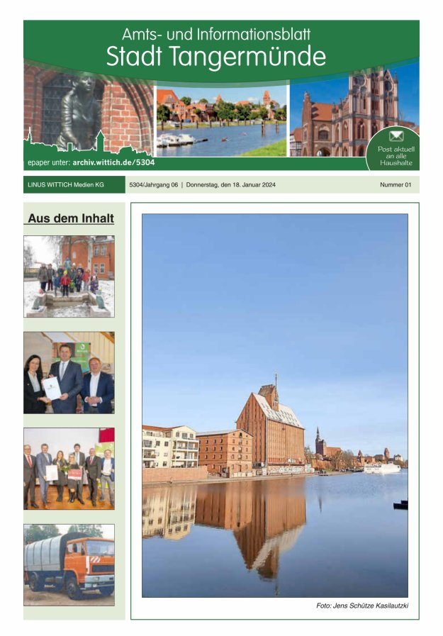 Tangermünde Titelblatt 01/2024