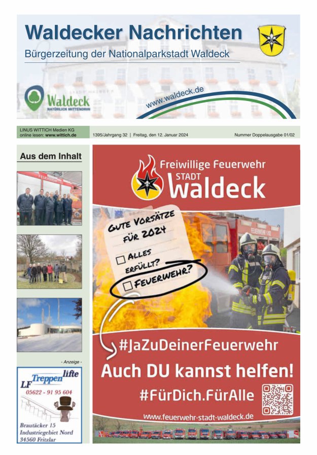 Waldecker Nachrichten Titelblatt 02/2024