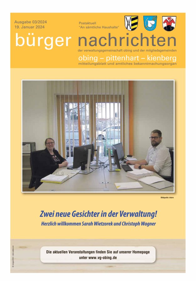 Bürger Nachrichten Obing Pittenhart Kienberg Titelblatt 03/2024