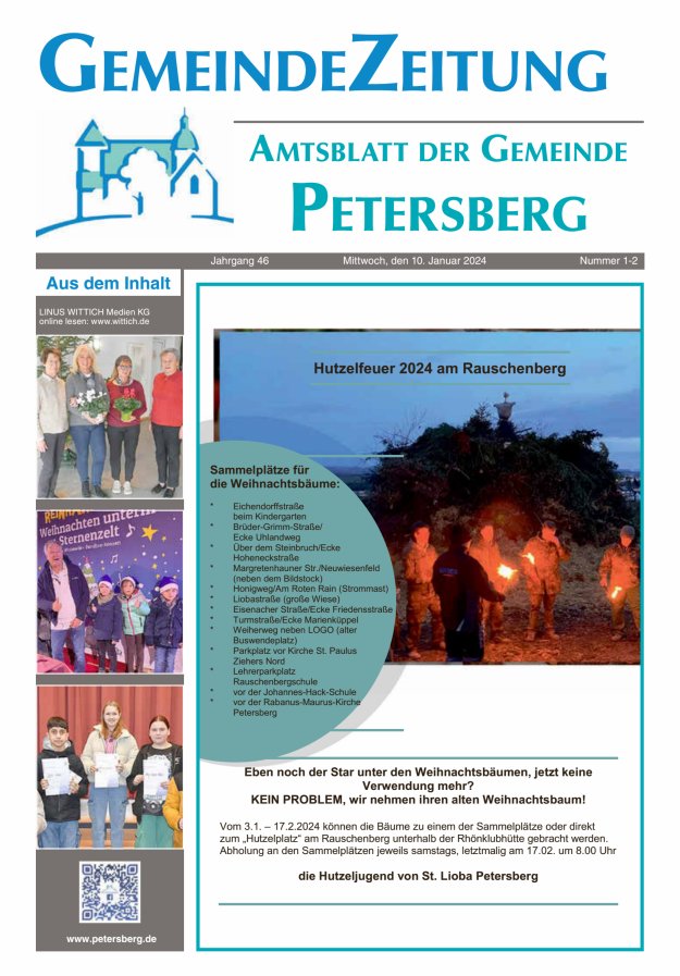 Amtsblatt Blickpunkt Petersberg Titelblatt 02/2024