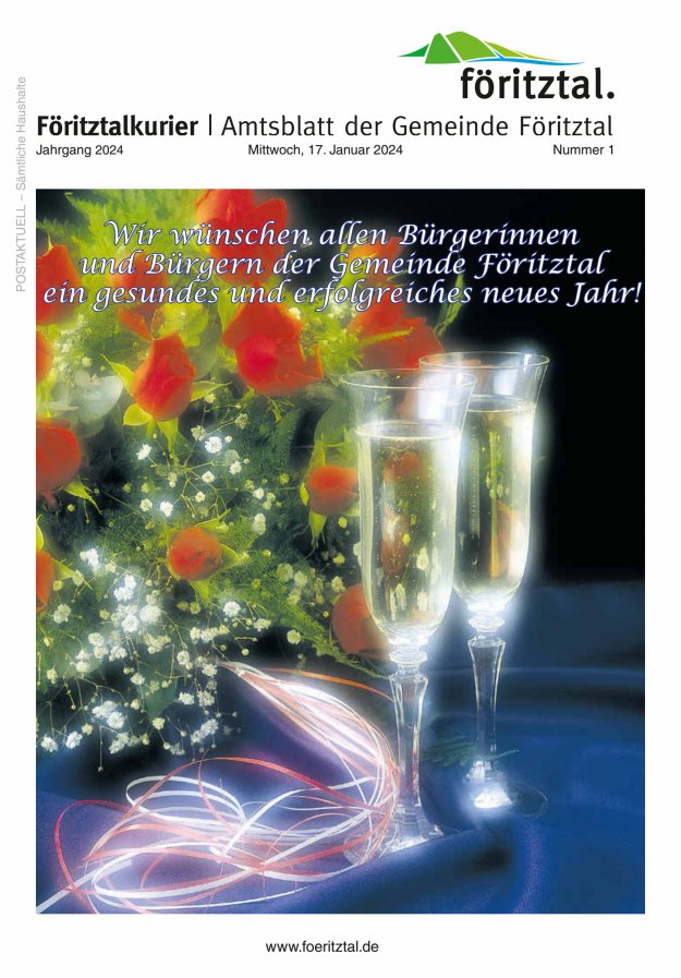 Amtsblatt der Gemeinde Föritztal Titelblatt 01/2024