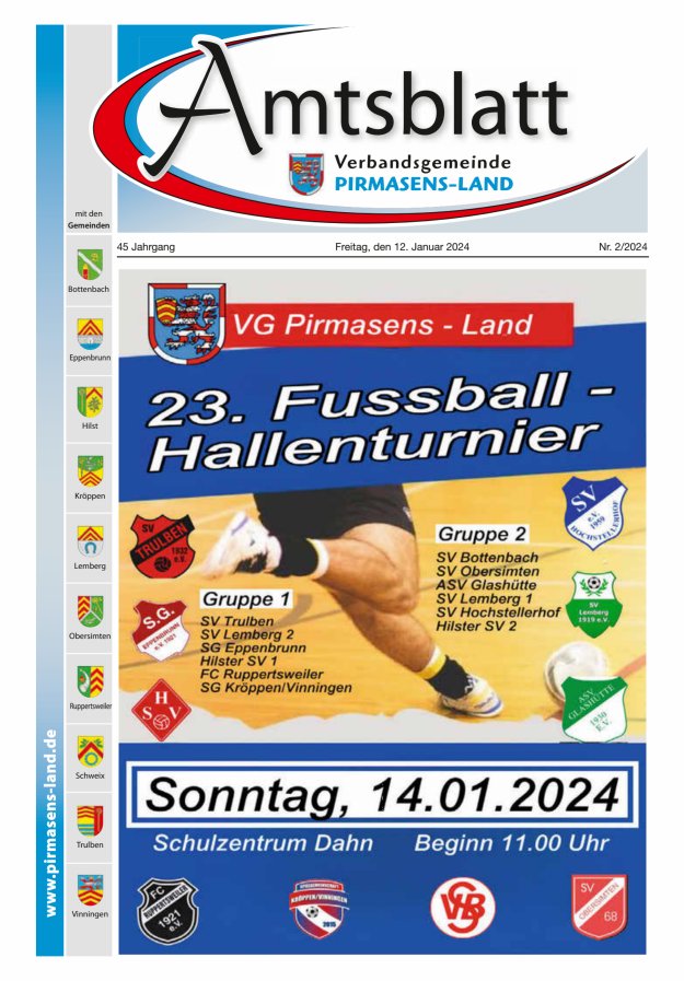 Amtsblatt VG Pirmasens-Land Titelblatt 02/2024