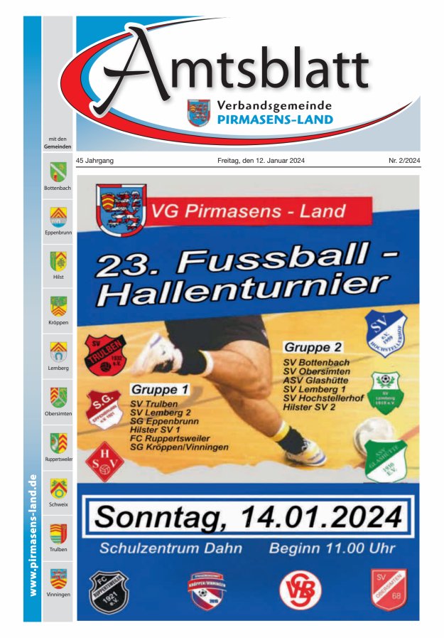 Amtsblatt VG Pirmasens-Land Titelblatt 02/2024