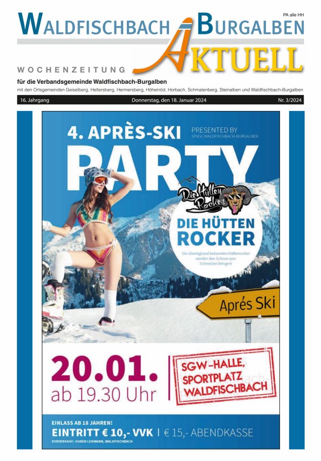 Amtsblatt der Verbandsgemeinde Waldfischbach-Burgalben Titelblatt 03/2024