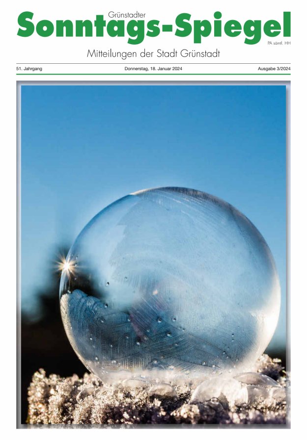 Grünstadter Sonntags-Spiegel Titelblatt 03/2024