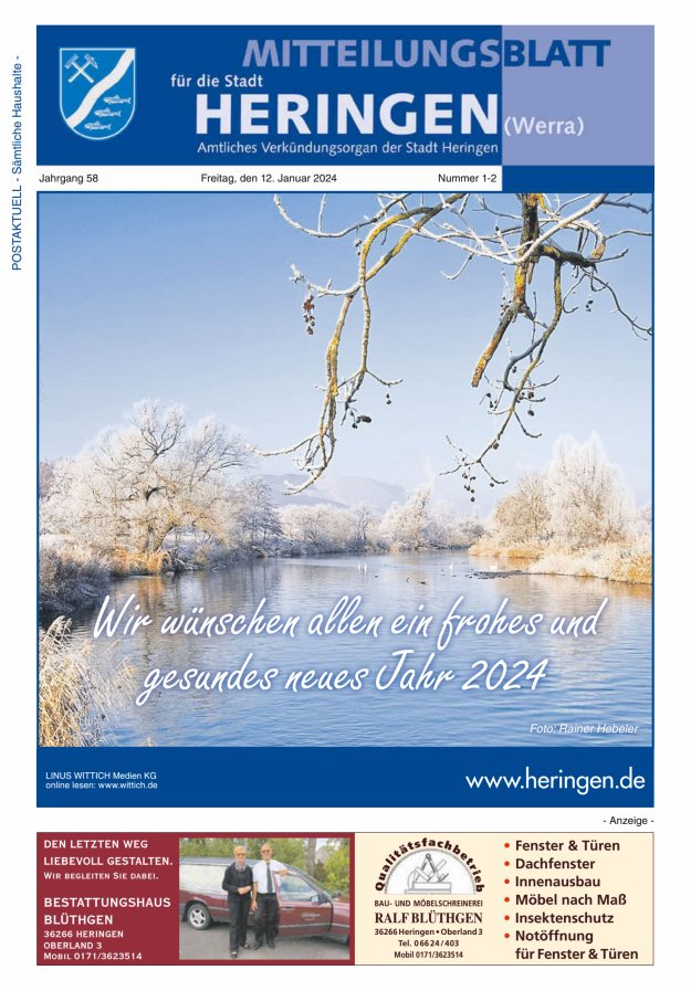 Mitteilungsblatt Heringen Titelblatt 02/2024