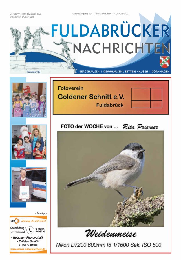 Fuldabrücker Nachrichten Titelblatt 03/2024