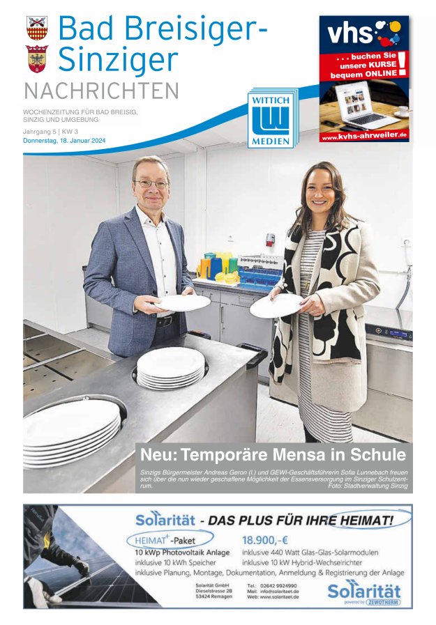 Bad Breisiger-Sinziger Nachrichten Titelblatt 03/2024